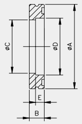 Чертеж Приварной фланец ISO-K (LF)